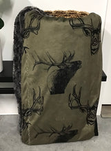 Load image into Gallery viewer, **PREORDER** Green Elk &amp; Mule Deer Blanket
