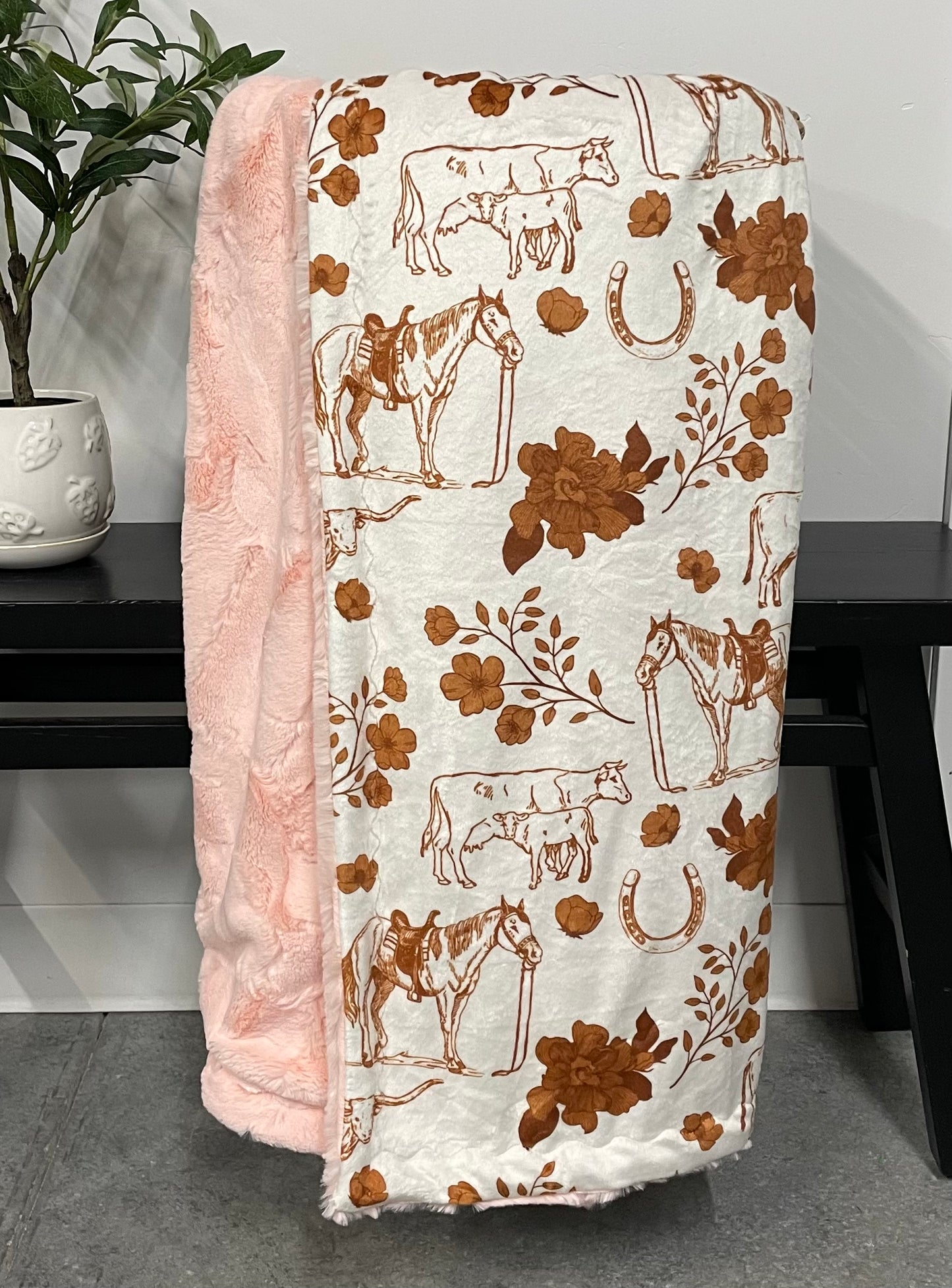 Toile Cowgirl Throw *RTS*