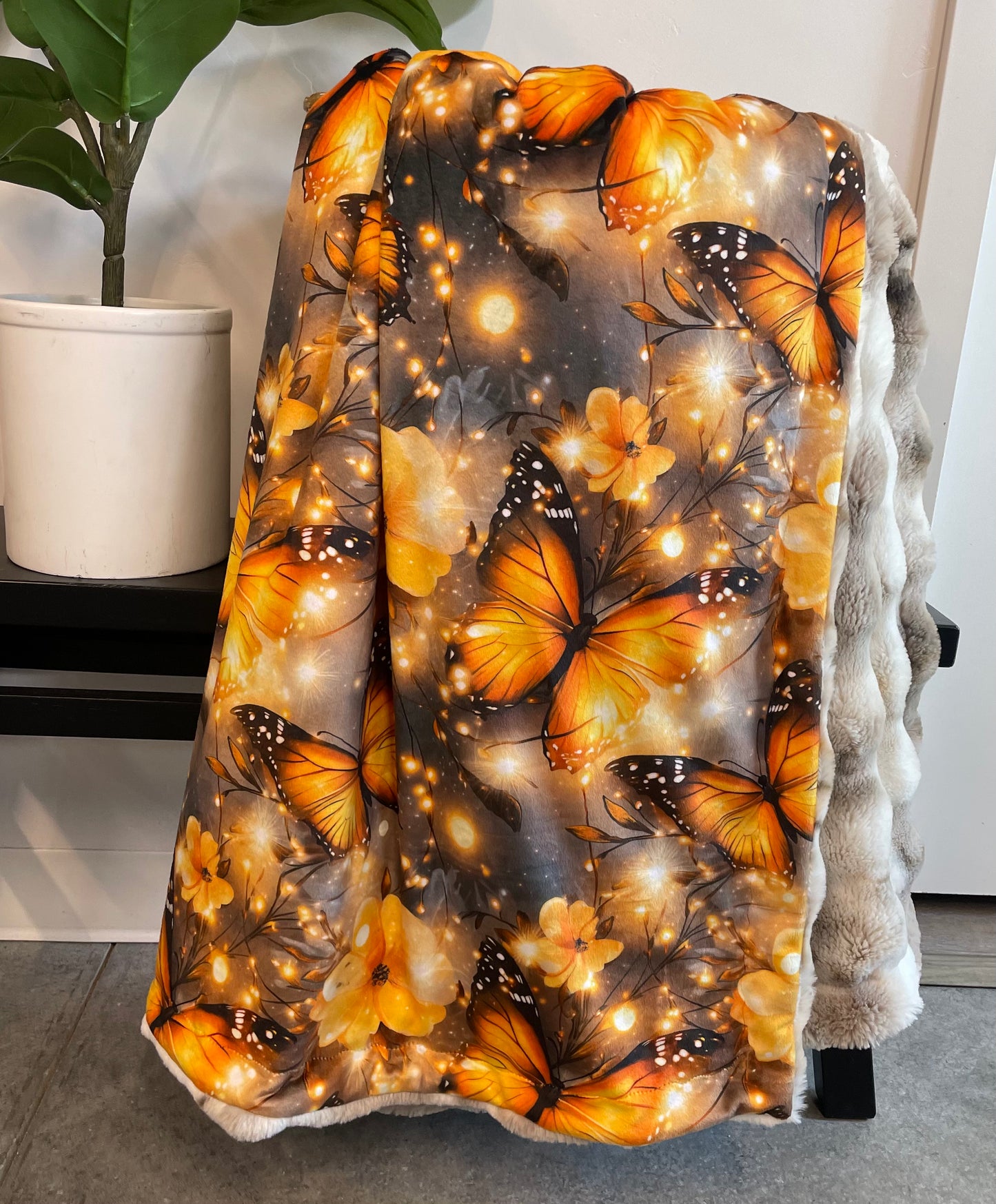 Yellow Butterflies Throw *RTS*