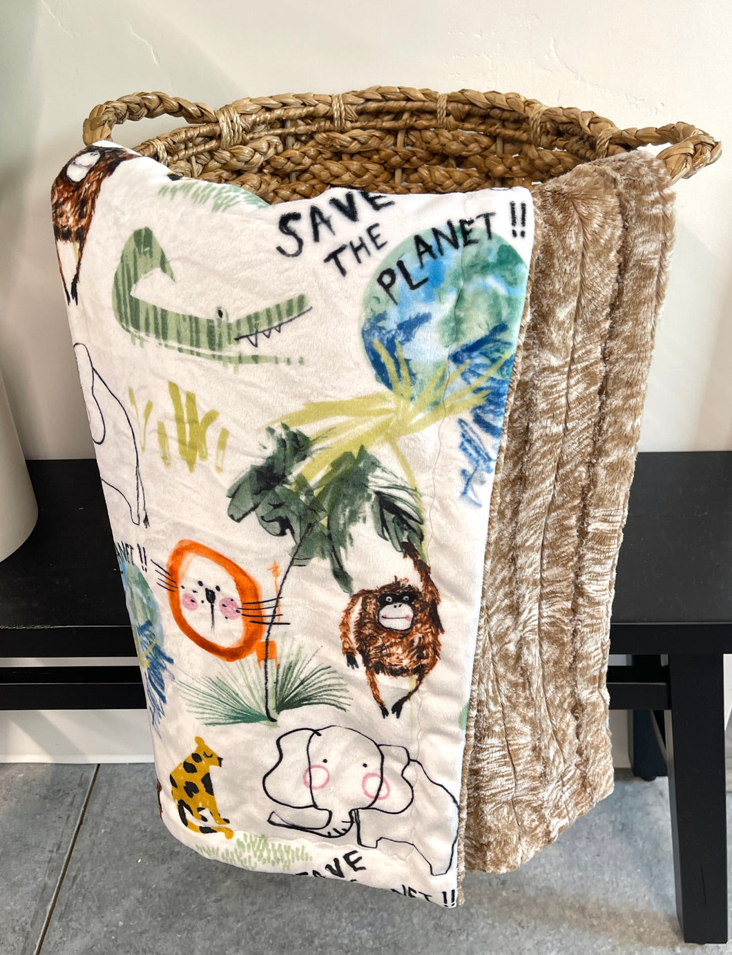 Save the Planet Snuggler Blanket *READY TO SHIP*