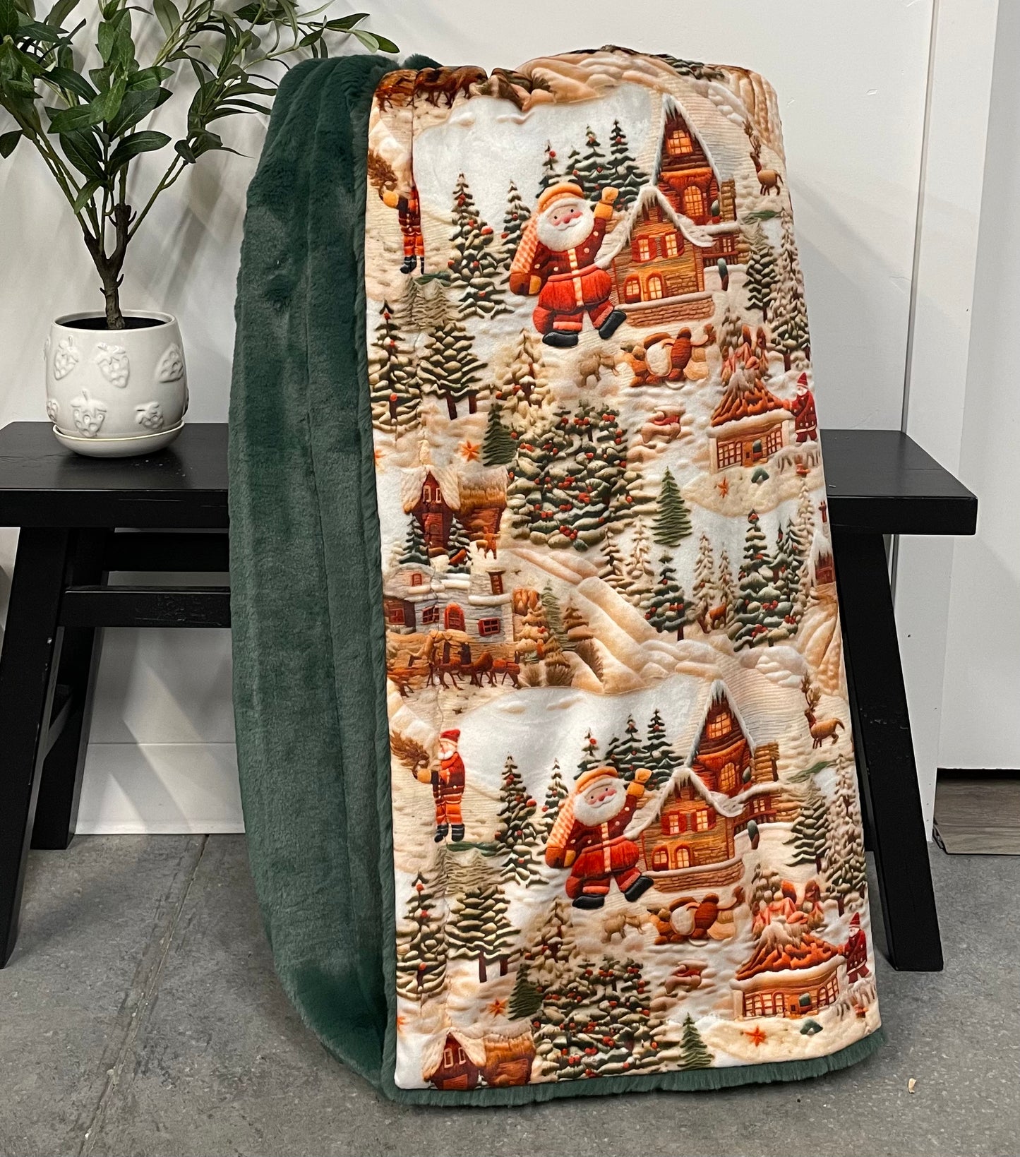 Embroidered Christmas Village Adult *RTS*