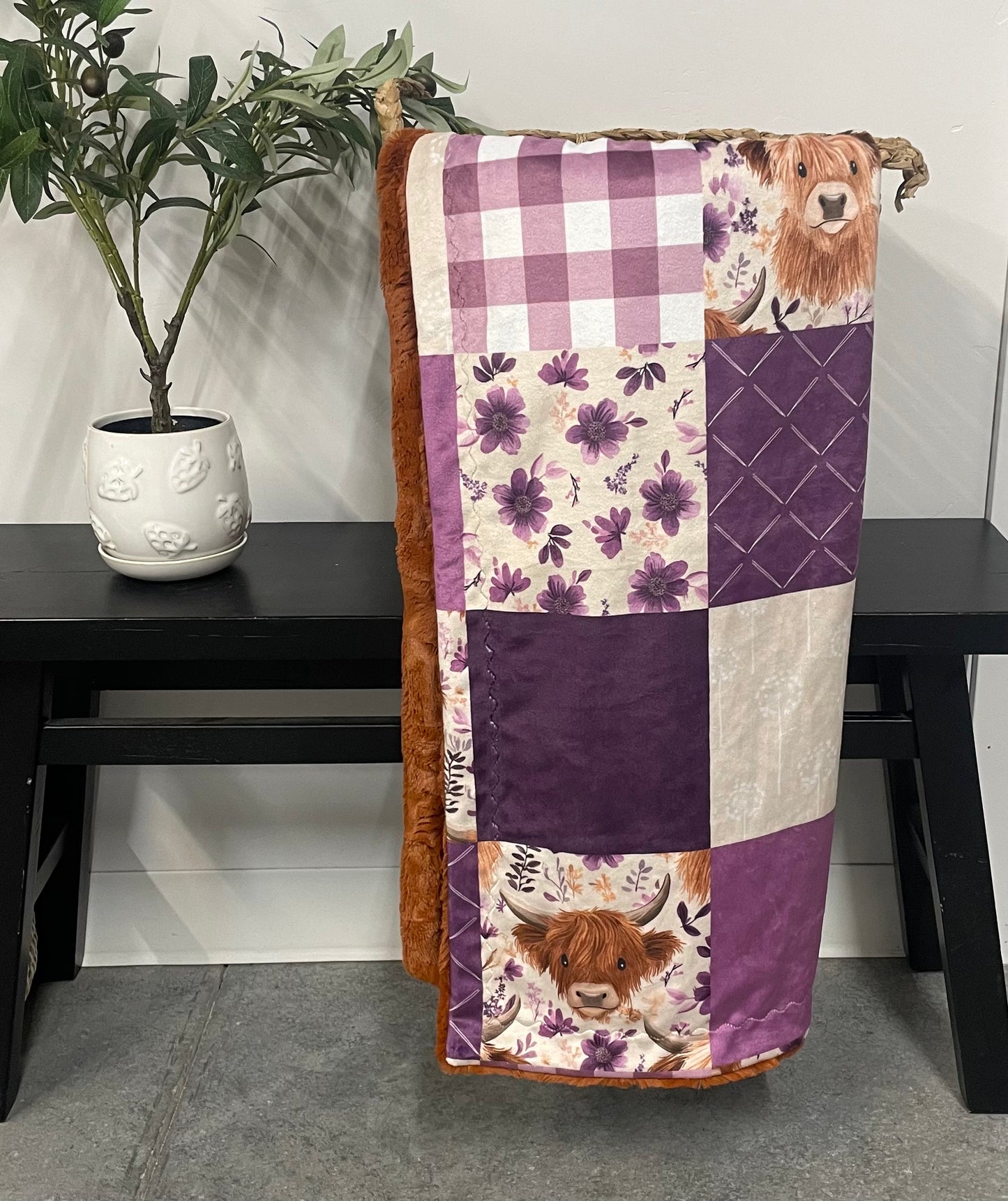 Purple Patchwork Highland Snuggler *RTS*