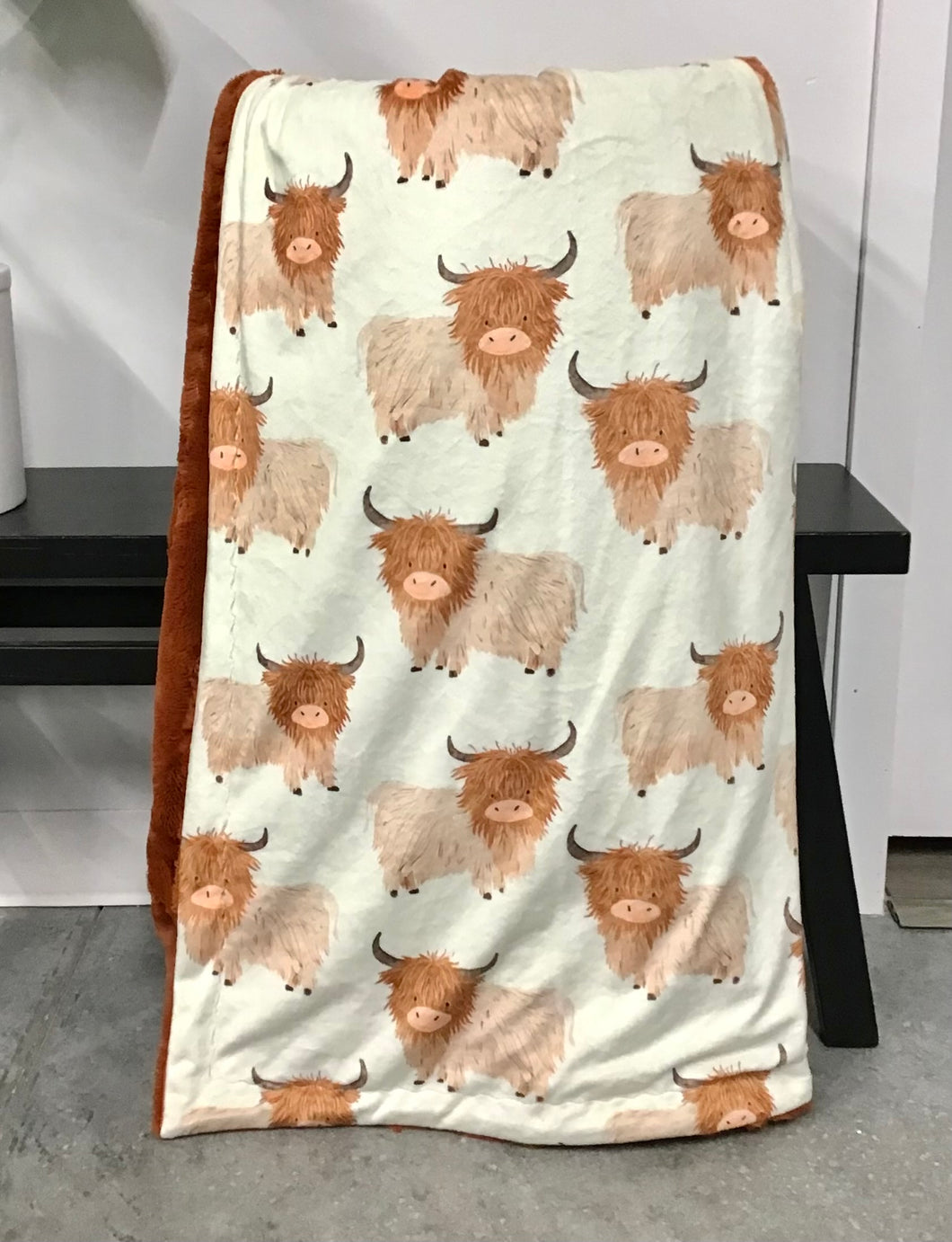 Highland Cow Throw Blanket *READY TO SHIP*
