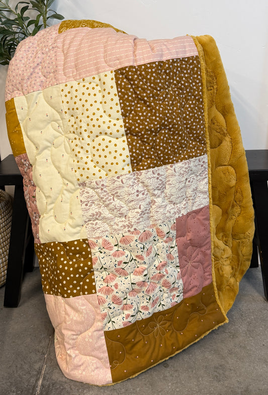 GRACE POINTS Cotton Top Quilted Throw 60x72 😍