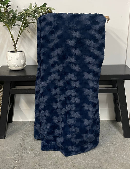 Navy Luna Adult Blanket *READY TO SHIP*