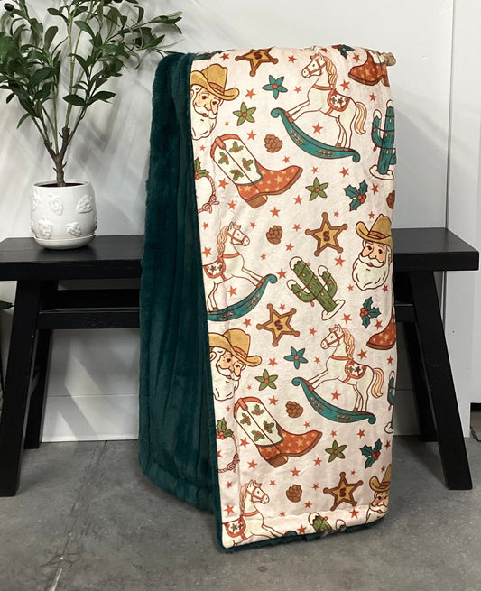 Vintage Toy Santa Throw *RTS*