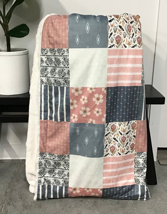 Patchwork Floral Throw *RTS*