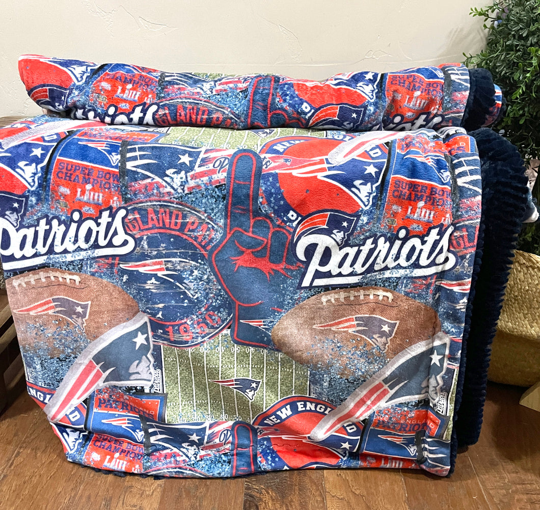 Go Pats Adult Blanket *READY TO SHIP*