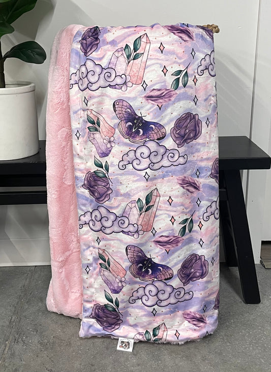 Purple Butterflies & Crystals Throw *RTS*