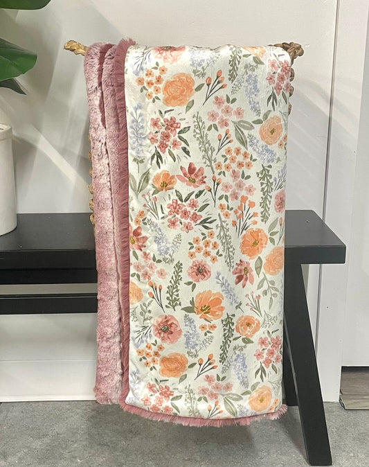 **PREORDER**  Watercolor Floral Blanket