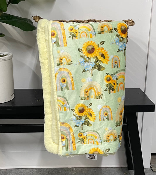 **PREORDER**  Rainbows & Sunflowers Blanket