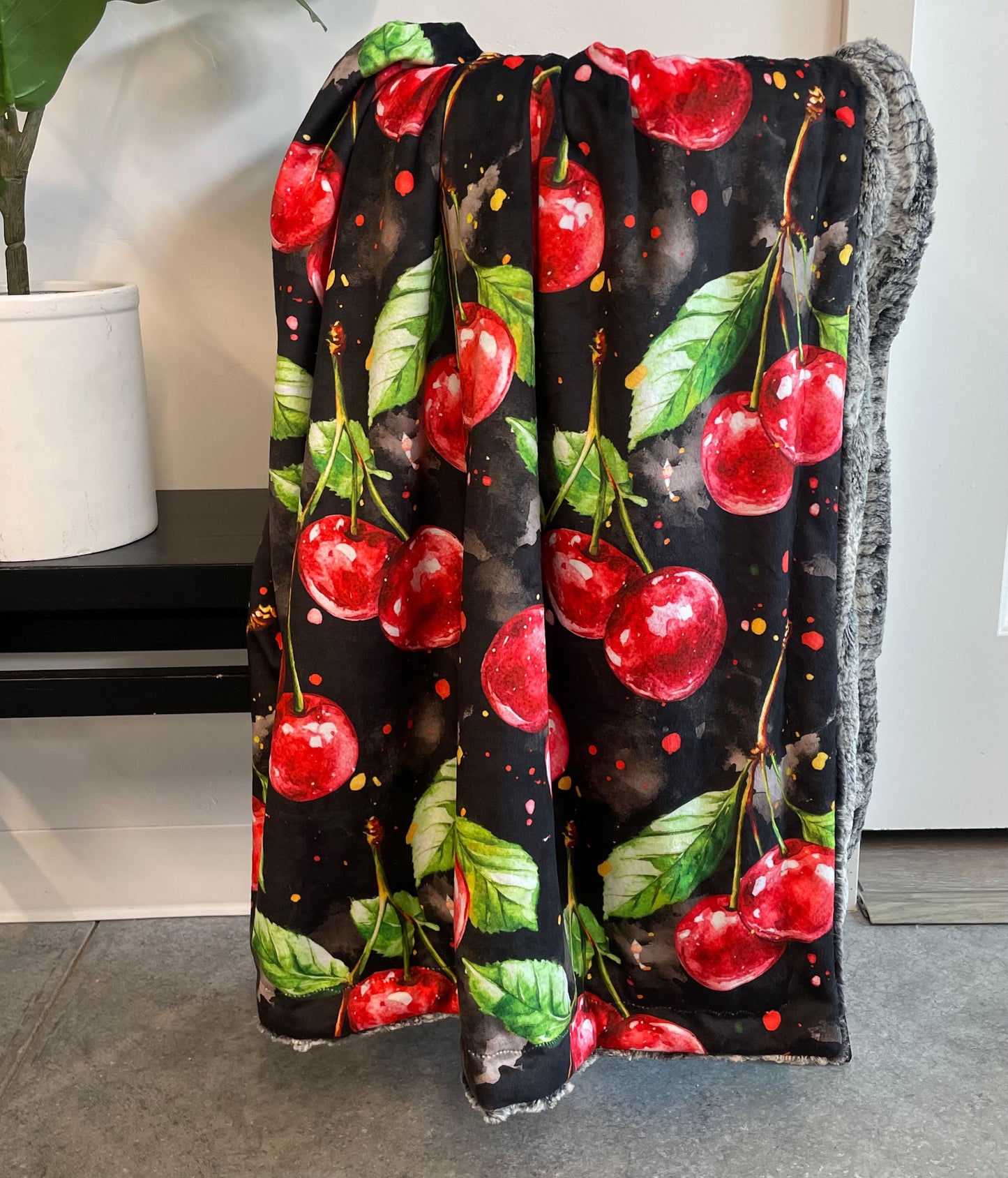 Cherries Throw *RTS*