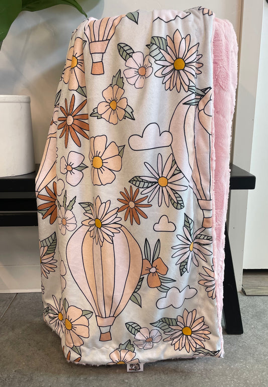 Floral Hot Air Balloons Throw *RTS*