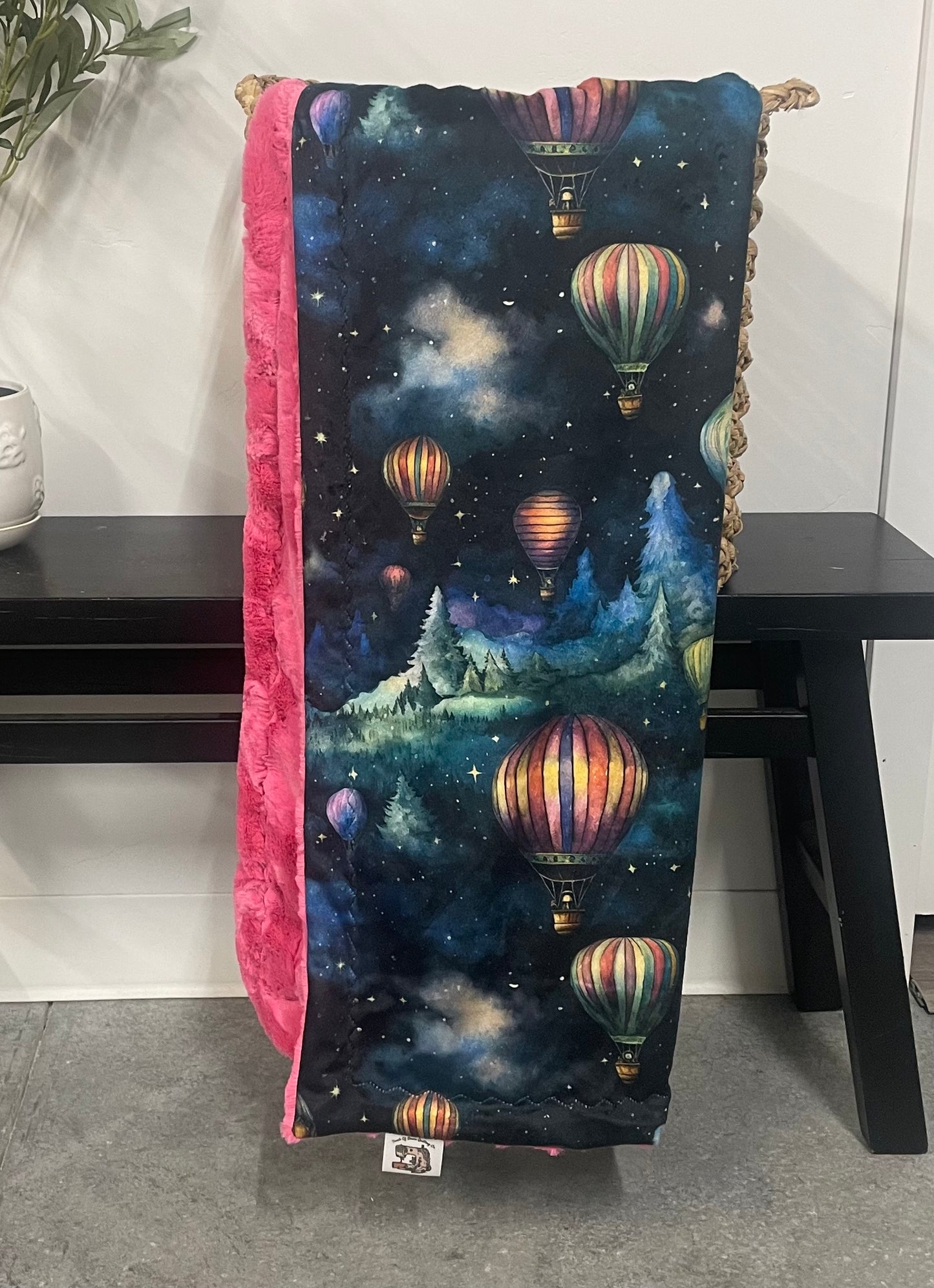 Watercolor Hot Air Balloons Snuggler *RTS*