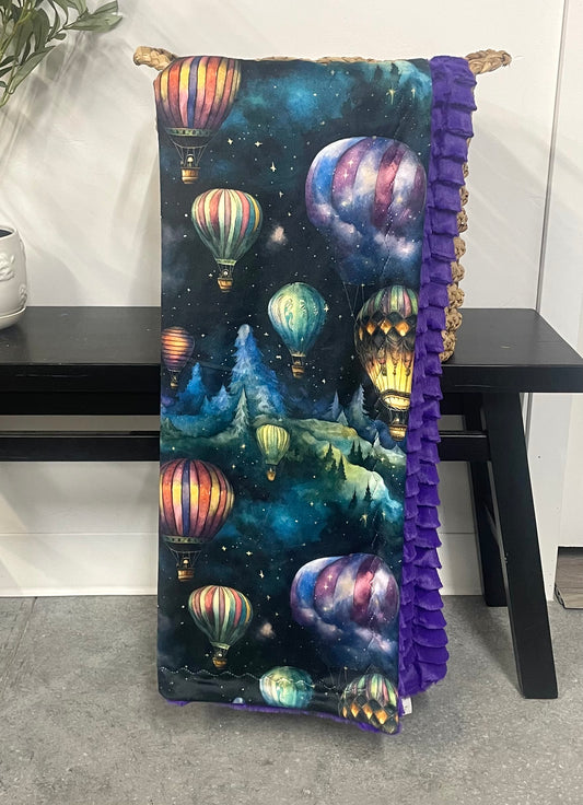 Watercolor Hot Air Balloons Snuggler *RTS*