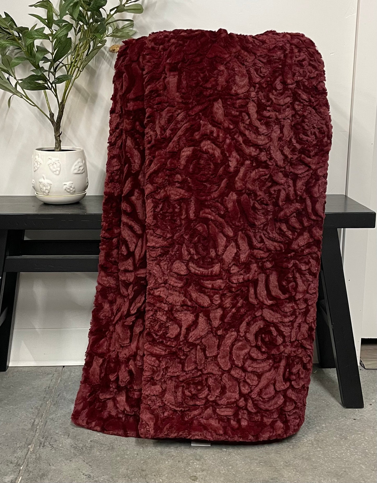 Demi Rose Merlot Adult Blanket *READY TO SHIP*