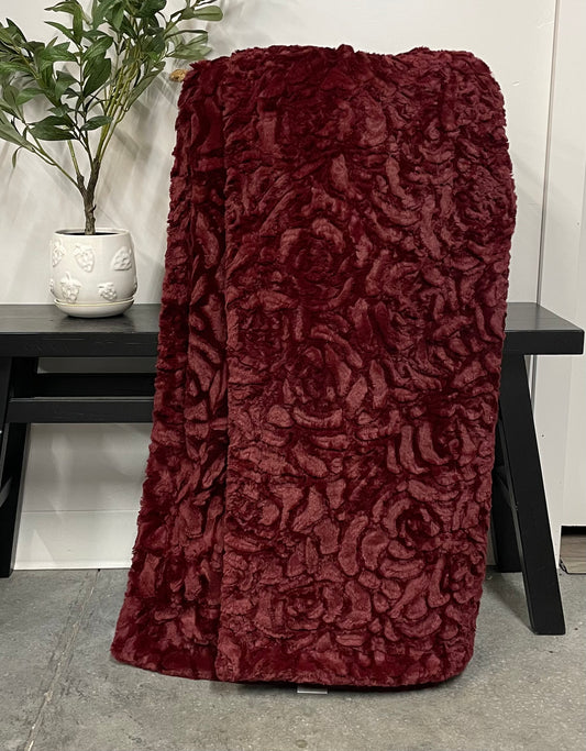 Demi Rose Merlot Adult Blanket *READY TO SHIP*