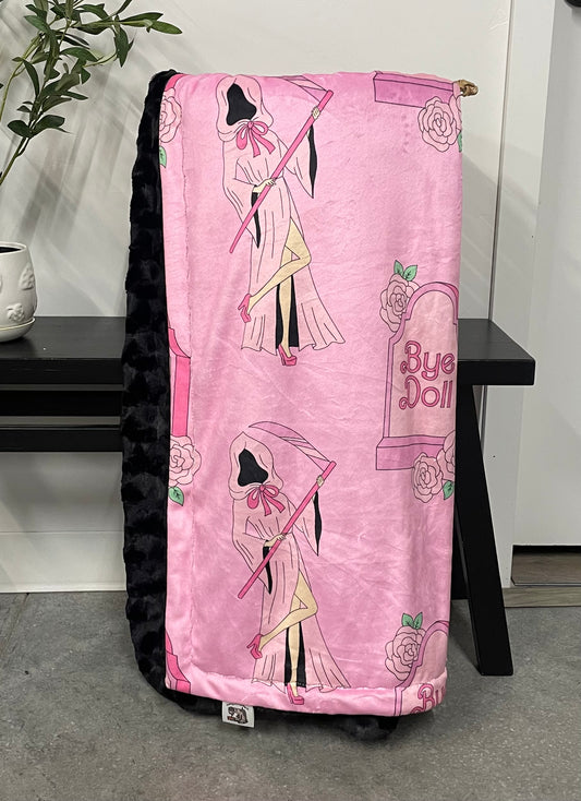 Reaper Bye Doll Pink Throw *RTS*