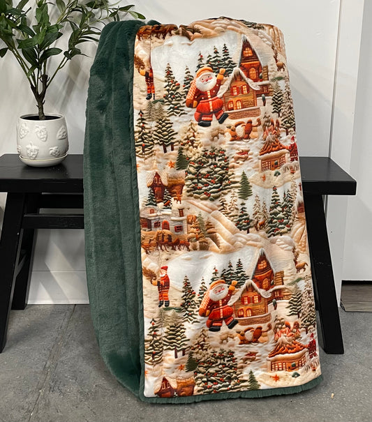 Embroidered Christmas Village Adult *RTS*