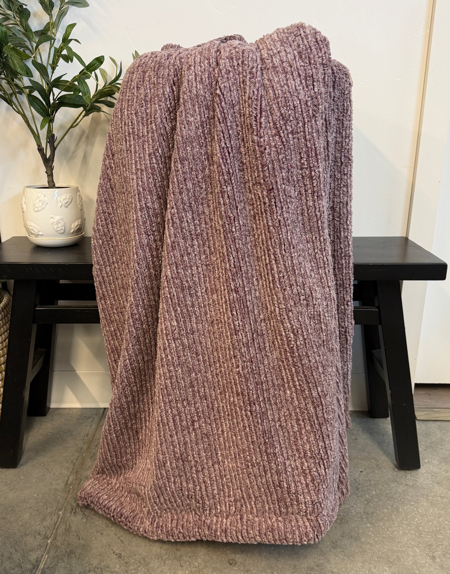 Black Cherry Weave Adult Blanket *READY TO SHIP*