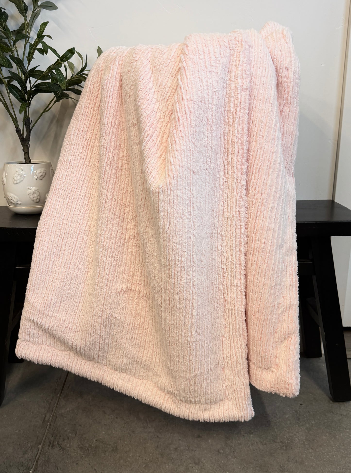 Ice Pink Weave Adult Blanket *READY TO SHIP*