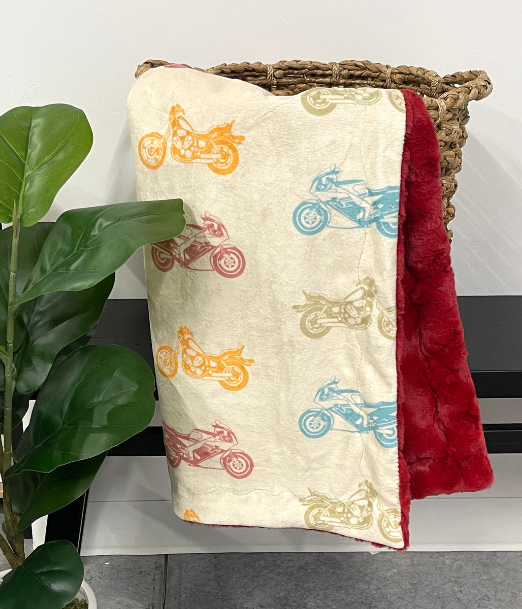 Motorcycles Snuggler Blanket *READY TO SHIP*