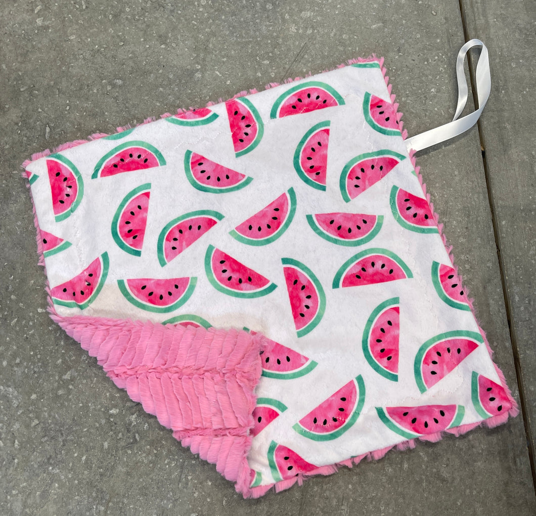 Watermelon Lovey Blanket *READY TO SHIP*