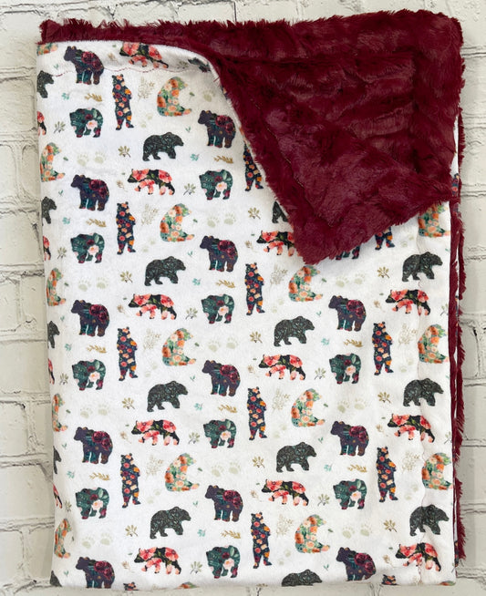 Floral Bear Blanket *PREORDER*