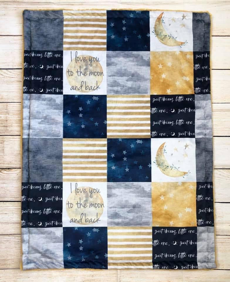 I Love You to the Moon and Back Minky Blanket *PREORDER*