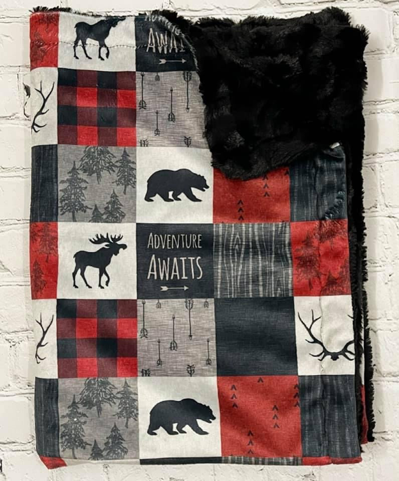 Adventure Awaits Minky Blanket *PREORDER*