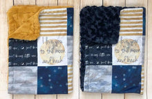 Load image into Gallery viewer, I Love You to the Moon and Back Minky Blanket *PREORDER*

